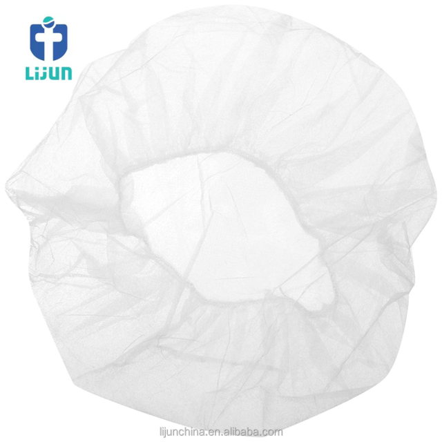 Disposable colorful Head caps Nonwoven Hairnets mob Clip Bouffant Single Double elastic Cap Hat medical use