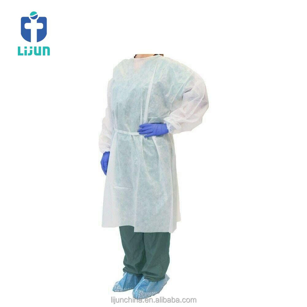 Factory dupont tyvek 500 600 dupont pp sms coverall Non-sterile chemical protective disposable jumpsuit coverall isolation gown