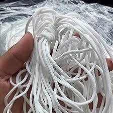 Wholesale 2023 good quality White rope strap facemask earloop knit elastic band for sewing crafts mask
