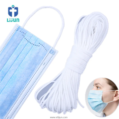 Wholesale 2023 good quality White rope strap facemask earloop knit elastic band for sewing crafts mask