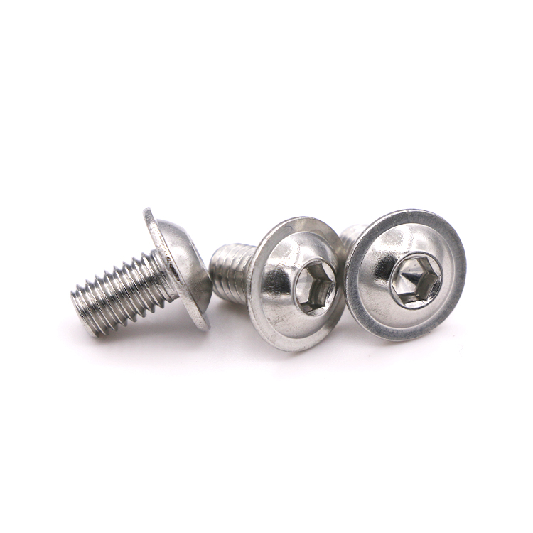 Fullerkreg Button Head Hex Screws - M12 X 1.75mm Thread, 20mm Long, 18-8 Stainless Steel (5-Pack)