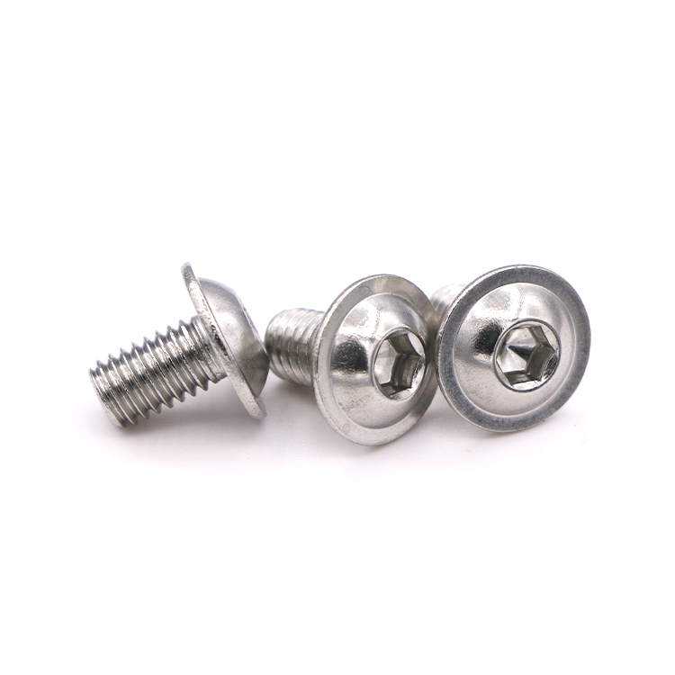 ISO7380-2 Stainless Steel 316 Hex Socket Button Head Screws With Collar