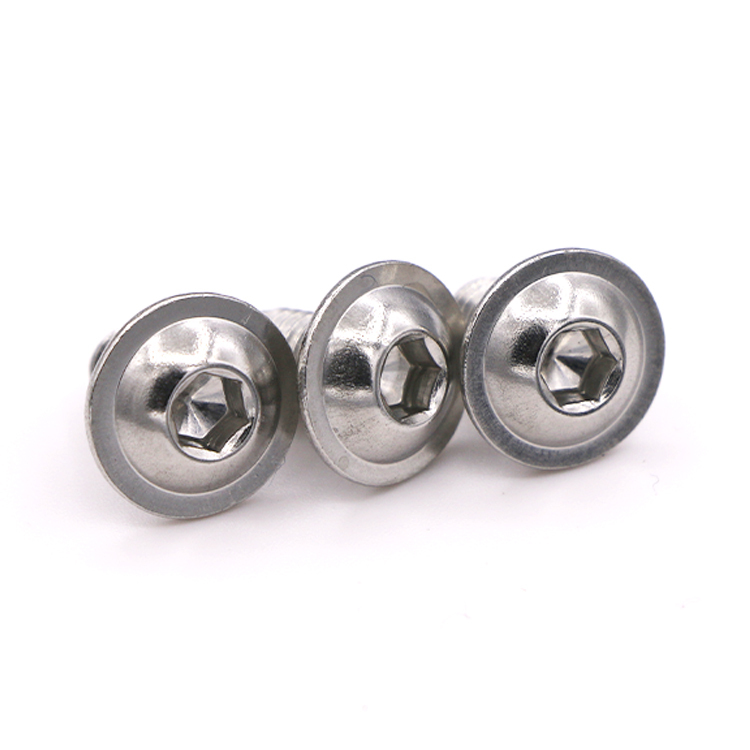 ISO7380-2 Stainless Steel 304 Hex Socket Button Head Screws With Collar