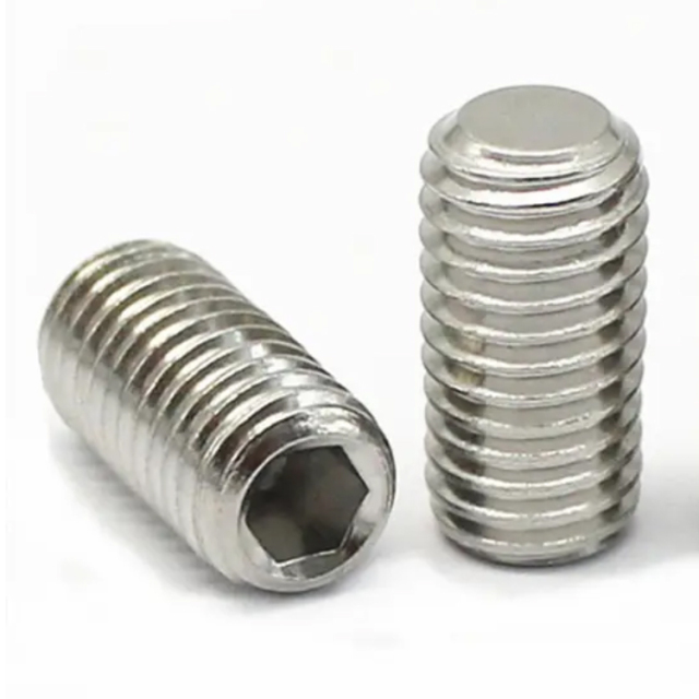 DIN913 Hex Socket Flat End Stainless Steel Set Screws