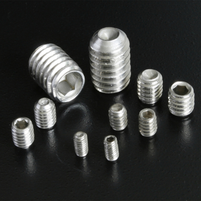ANSI B18.3 INCH Cup Point/Concave End Stainless Steel Set/Grub Screws