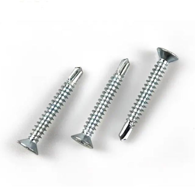 Carbon Steel C1022 Zinc Plated/Galvanized DIN7504P Cross Countersunk Head Self Drilling Screws