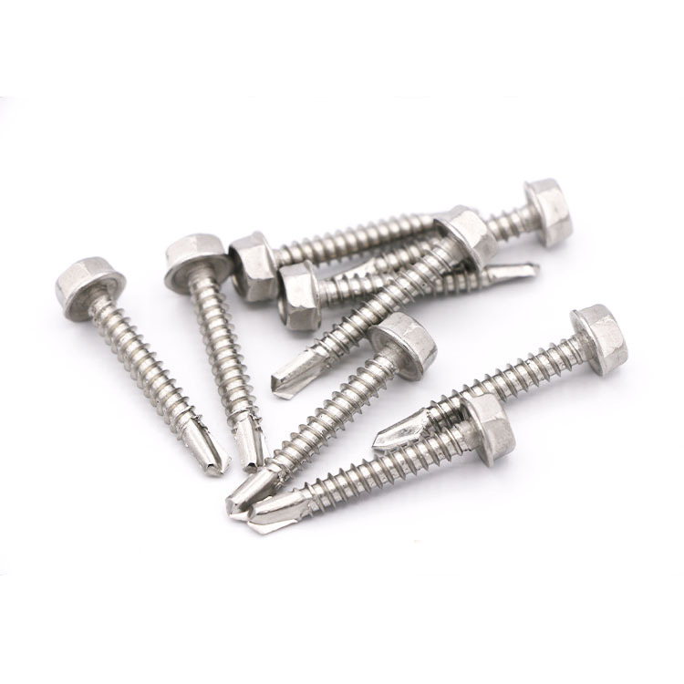 DIN7504K Stainless Steel 410 Quench Hexagon Self Drilling Screws