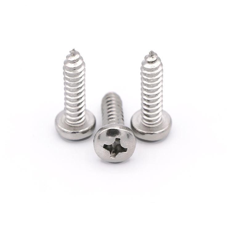 DIN7981 Stainless Steel 304 Cross Pan Head Self-tapping Screws