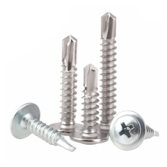 ST4.2 ST4.8 Carbon Steel C1022 Zinc Plated/Galvanized  Wafer Pan Head Self Drilling Screws