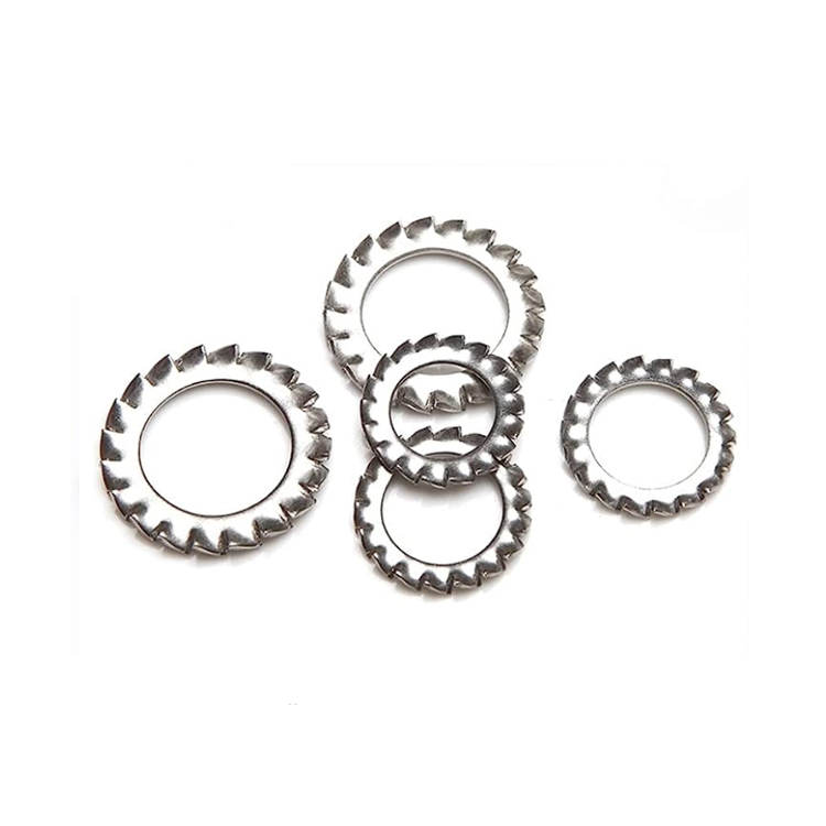 Stainless Steel DIN 6798 (A) Serrated Lock Washers—Type A With External Teeth
