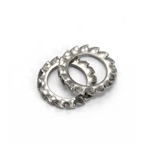 Stainless Steel DIN 6798 (A) Serrated Lock Washers—Type A With External Teeth