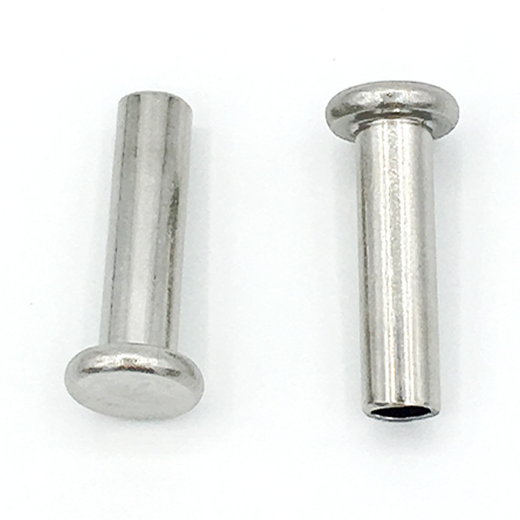 Customized Stainless Steel Flat Head Semi-hollow Rivets