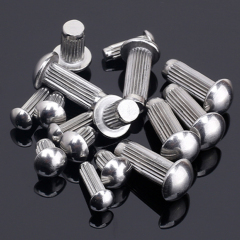 Round Head Self Tapping Driver Solid Rivets For Name Plate With  Knurling