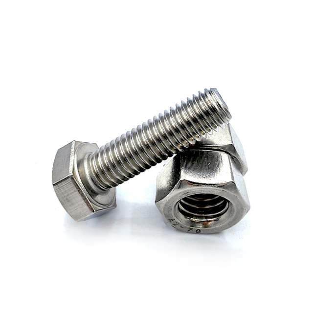Stainless Steel D2-80 Full Thread Hexagon Bolts M3 M4 M5 M6 M8 M10 M12 M16
