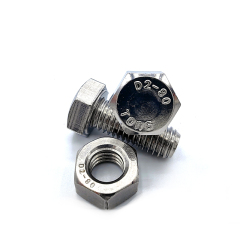 Stainless Steel D2-80 Full Thread Hexagon Bolts and Nuts set  M3 M4 M5 M6 M8 M10 M12 M16