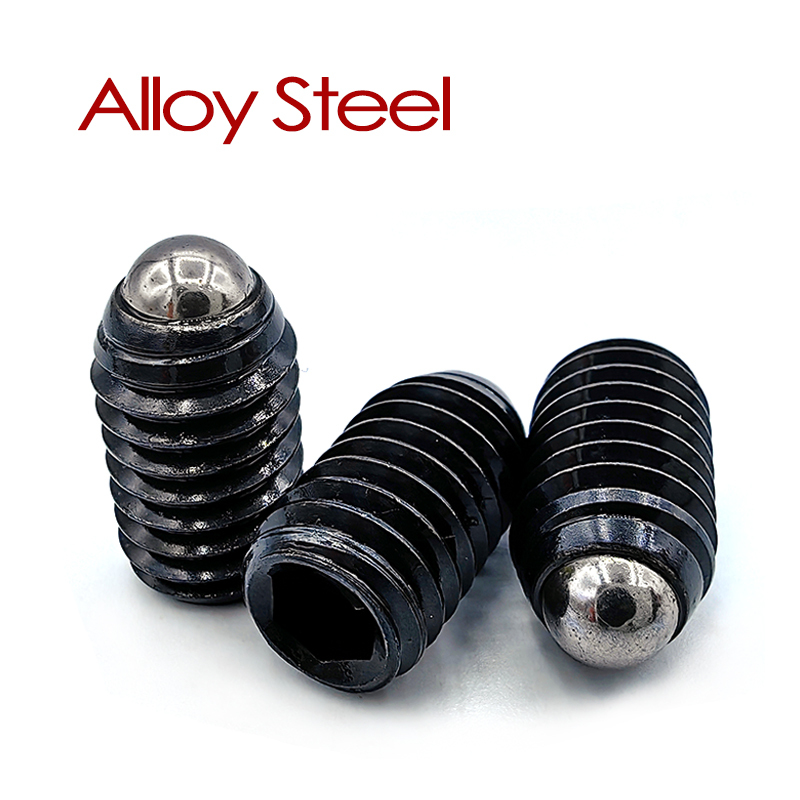 Alloy 12.9 Black Oxide Stainless Steel 304 Hex Socket Slotted Ball Point Plunger Bearing Grub Screw