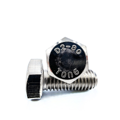 Stainless Steel D2-80 Full Thread Hexagon Bolts M3 M4 M5 M6 M8 M10 M12 M16