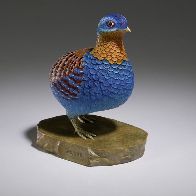 The red-throated Artridge in Master Copper's Collection of 100 Birds