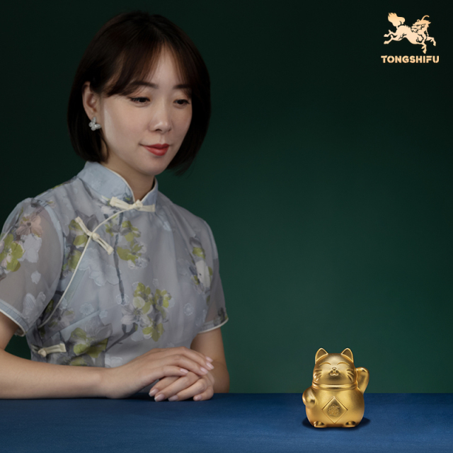 FORTUNE CAT (GOLD PLATED)