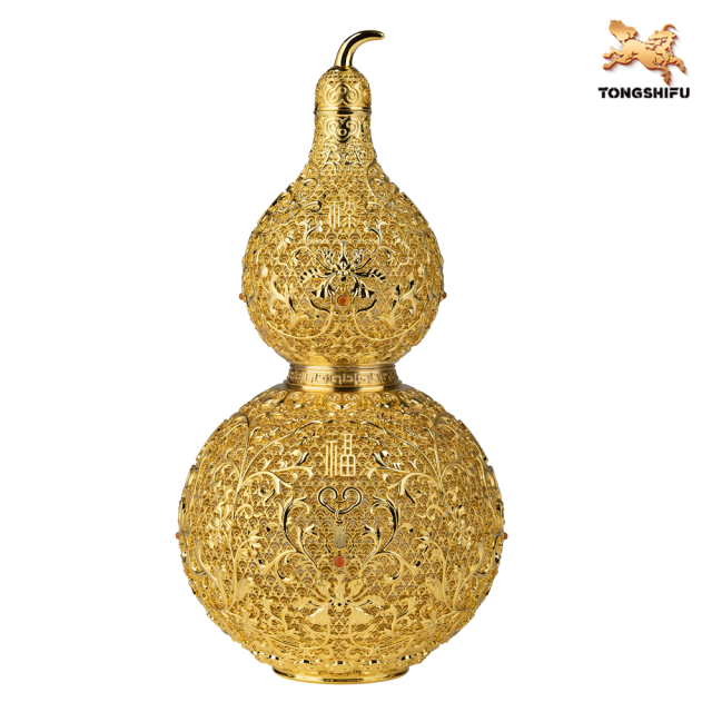 GOLD-PLATED FILIGREE LUCKY CALABASH