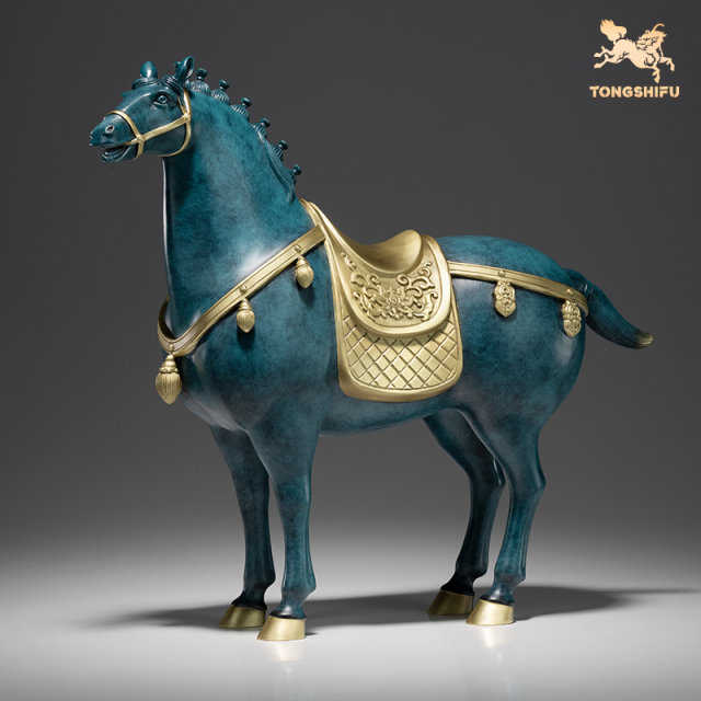 FLOURISHING TANG HORSE (CYAN, SMALL SIZE)