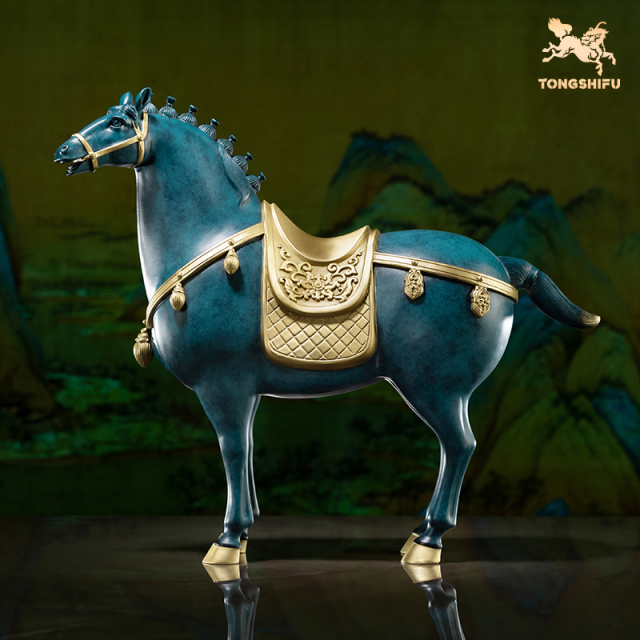 FLOURISHING TANG HORSE (CYAN, SMALL SIZE)