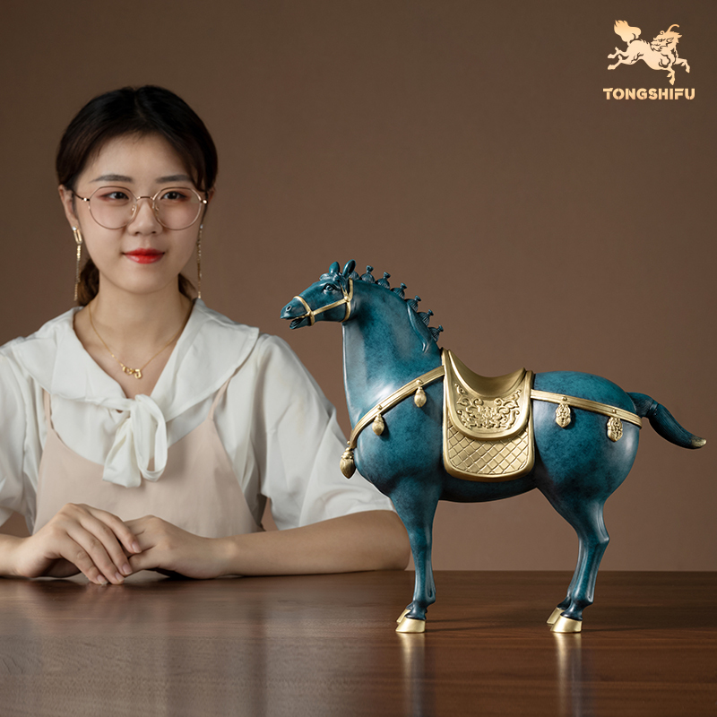 FLOURISHING TANG HORSE (CYAN, SMALL SIZE)