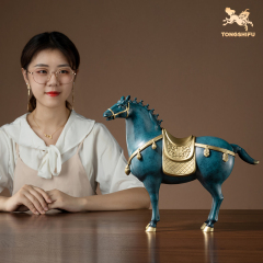 FLOURISHING TANG HORSE (CYAN, SMALL SIZE)