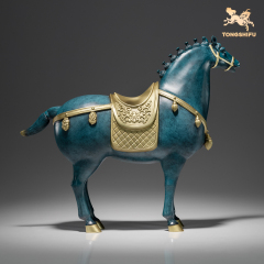 FLOURISHING TANG HORSE (CYAN, SMALL SIZE)