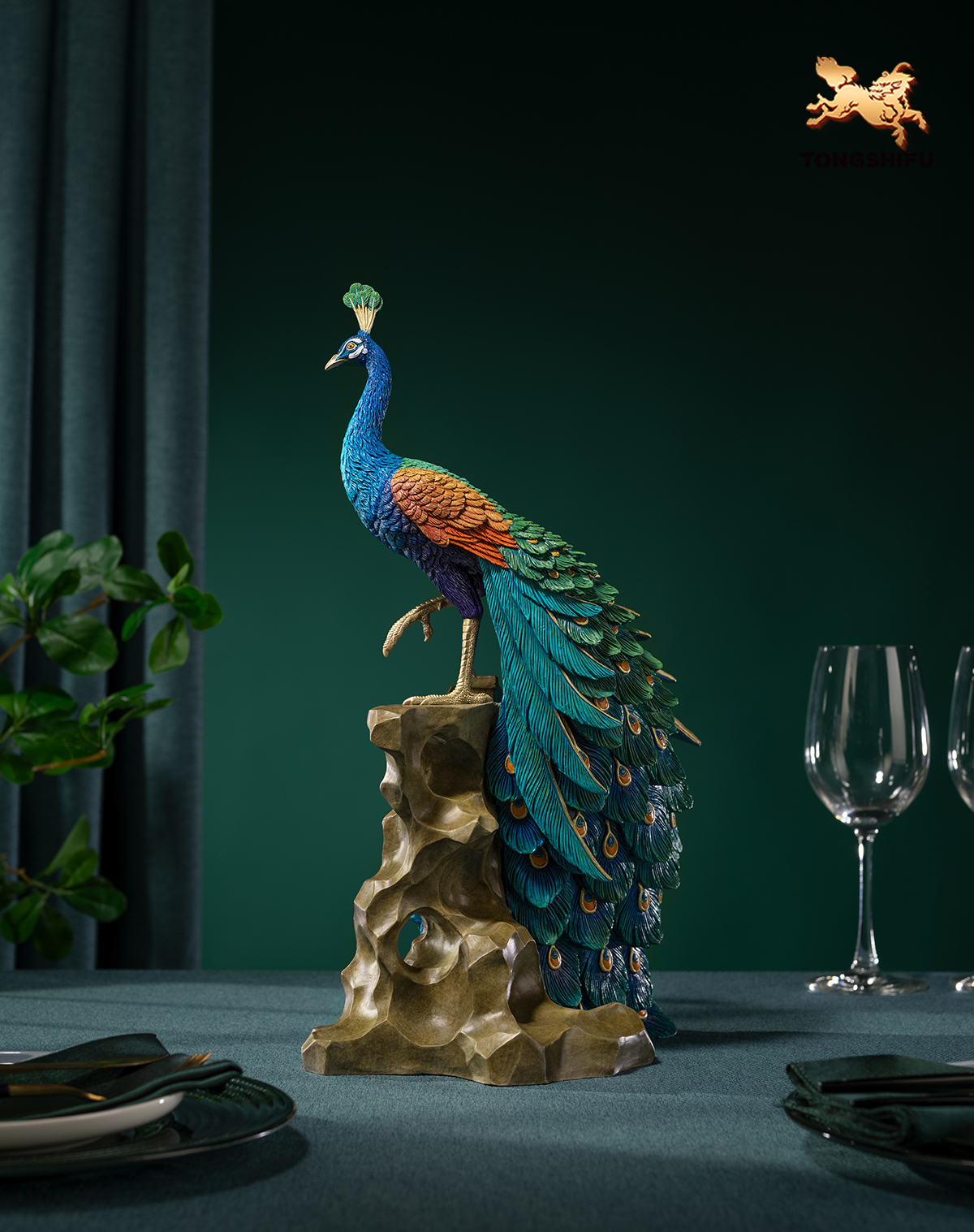 PEACOCK WINE HOLDER