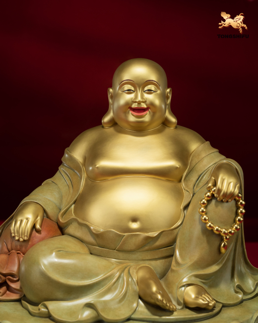 The Laughing Buddha Copper /Color Burning Version/ Color painting version