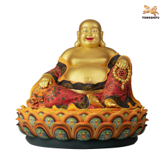 The Laughing Buddha Copper /Color Burning Version/ Color painting version