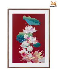FISHES WITH  LOTUS