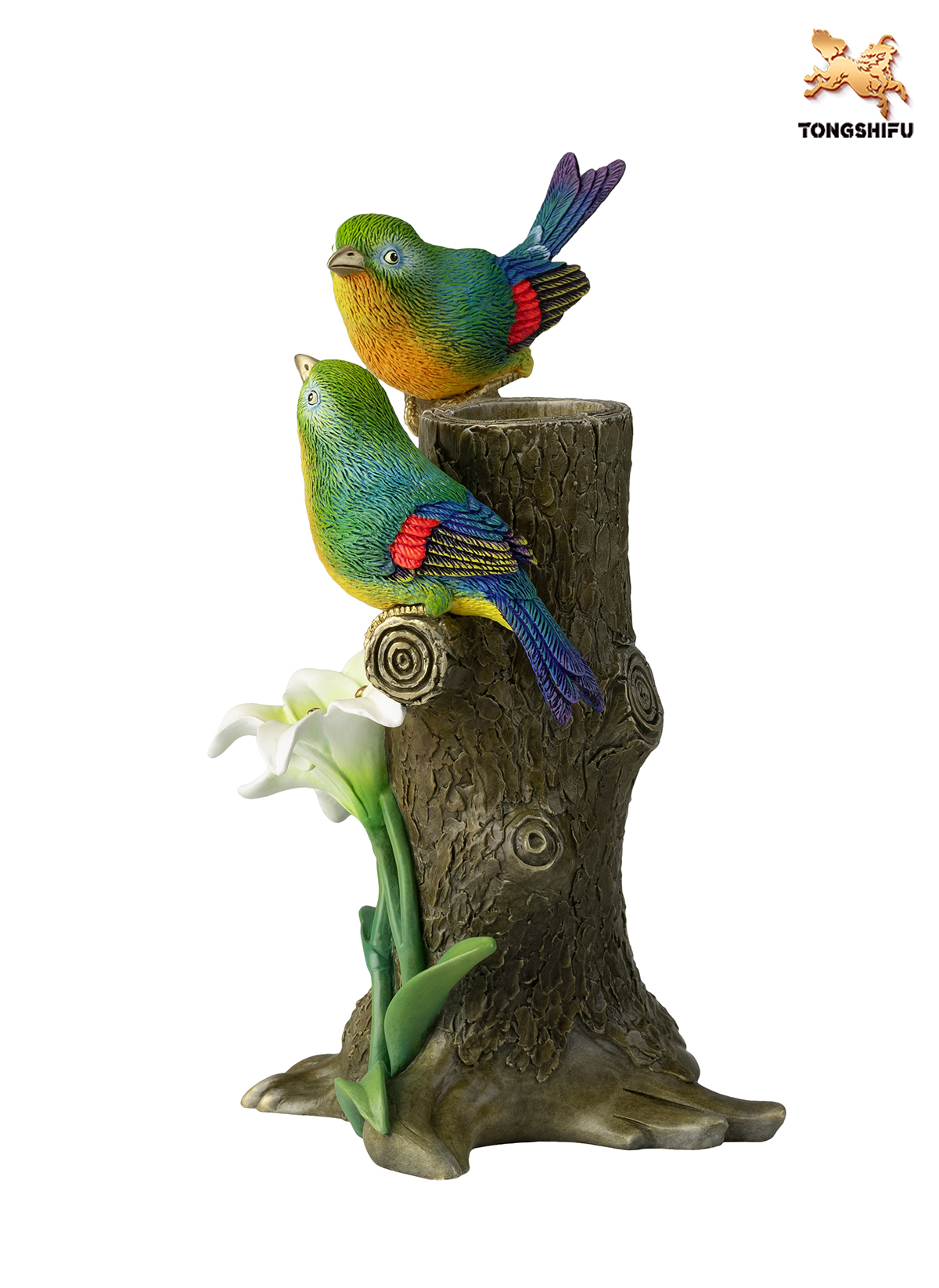 THE VASE WITH BIRDS DECORATION