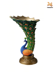 THE VASE WITH PEACOCK DESIGN