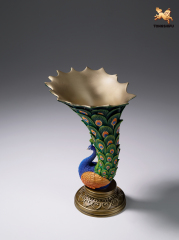 THE VASE WITH PEACOCK DESIGN