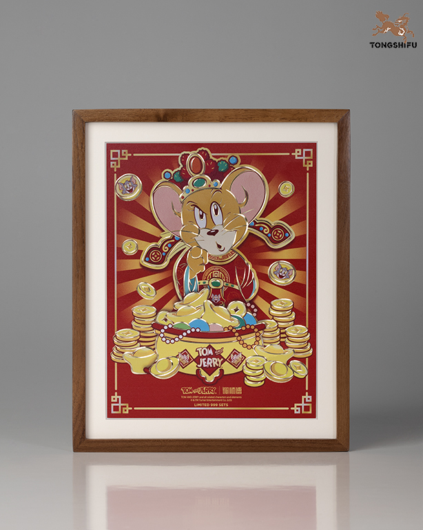 TOM AND JERRY COPPER PLATE CARVED PAINTING B EDITION