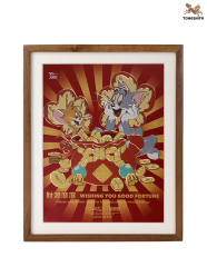 TOM AND JERRY COPPER PLATE CARVED PAINTING A EDITION