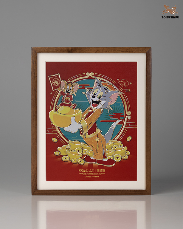 TOM AND JERRY COPPER PLATE CARVED PAINTING C EDITION