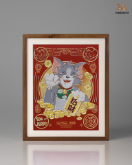 TOM AND JERRY COPPER PLATE CARVED PAINTING D EDITION