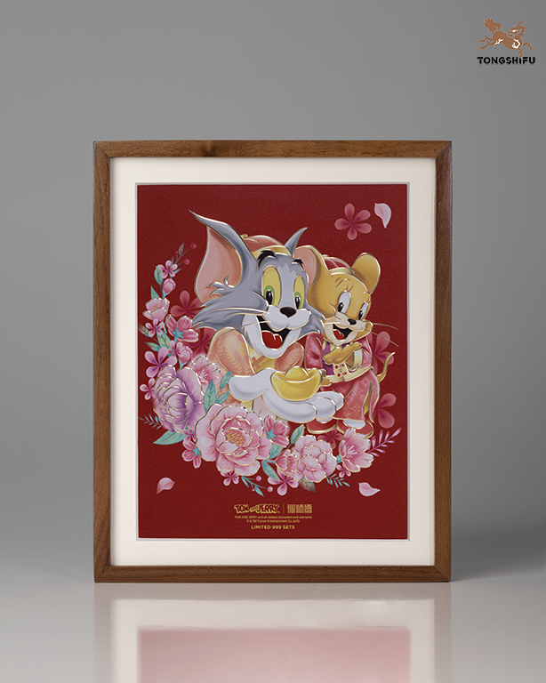 TOM AND JERRY COPPER PLATE CARVED PAINTING E EDITION
