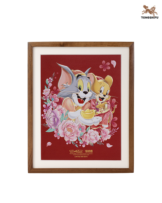 TOM AND JERRY COPPER PLATE CARVED PAINTING E EDITION