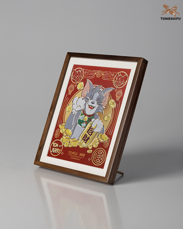 TOM AND JERRY COPPER PLATE CARVED PAINTING D EDITION