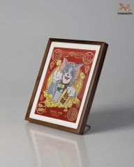 TOM AND JERRY COPPER PLATE CARVED PAINTING D EDITION