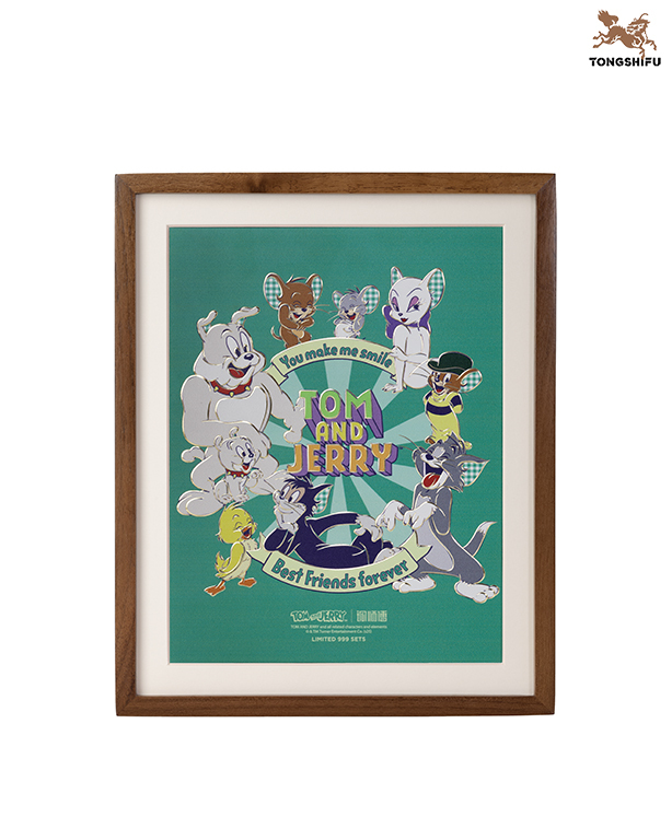TOM AND JERRY COPPER PLATE CARVED PAINTING F EDITION
