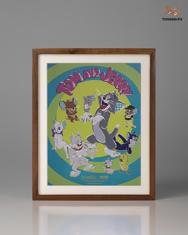 TOM AND JERRY COPPER PLATE CARVED PAINTING G EDITION
