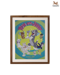 TOM AND JERRY COPPER PLATE CARVED PAINTING G EDITION