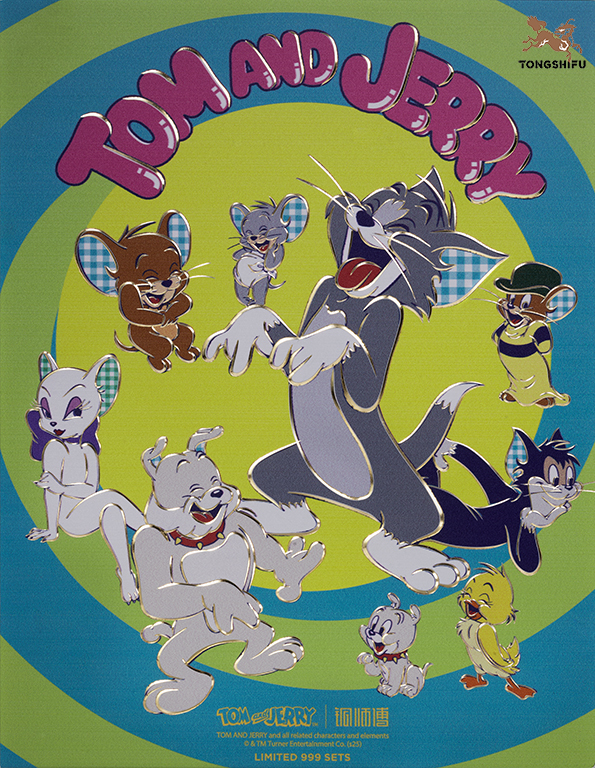 TOM AND JERRY COPPER PLATE CARVED PAINTING G EDITION