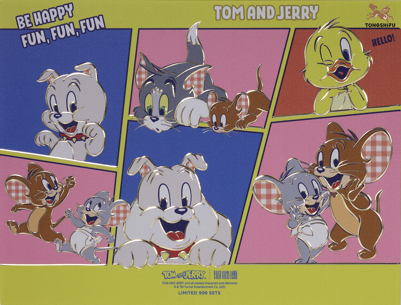 TOM AND JERRY COPPER PLATE CARVED PAINTING H EDITION
