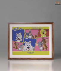 TOM AND JERRY COPPER PLATE CARVED PAINTING H EDITION
